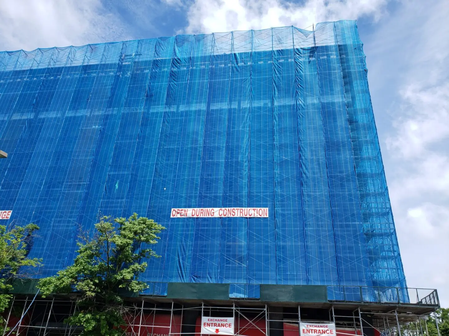 A commercial building being constructed