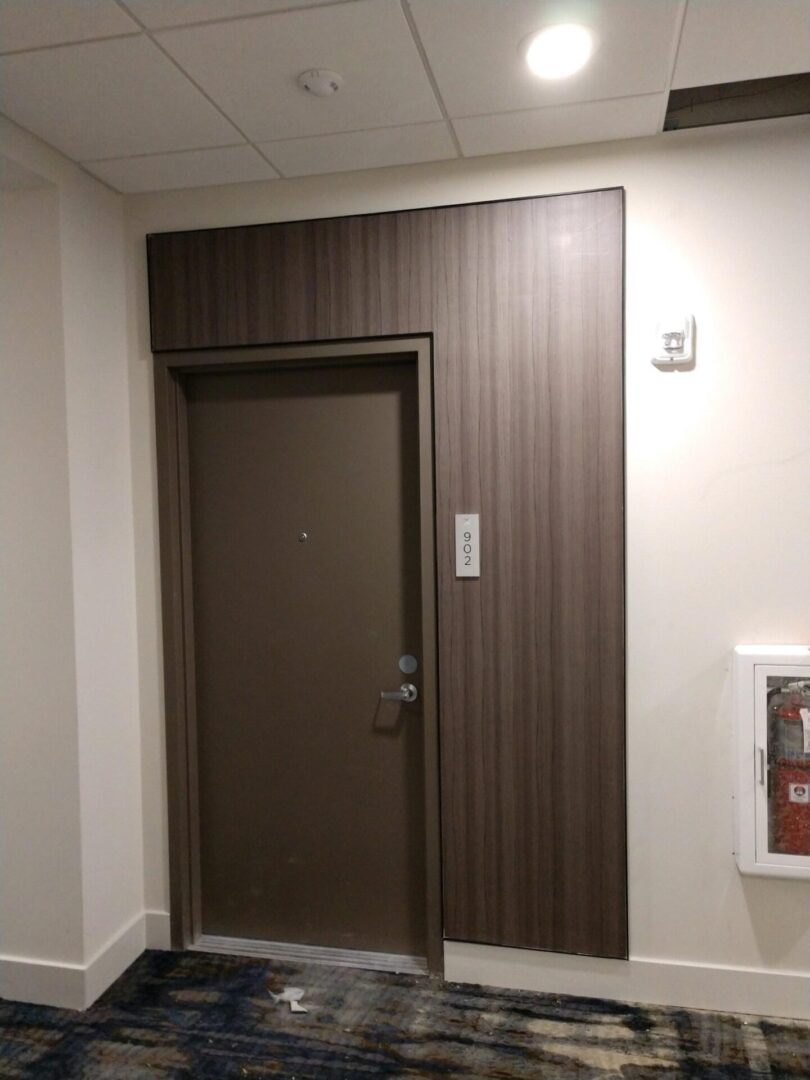 A brown door